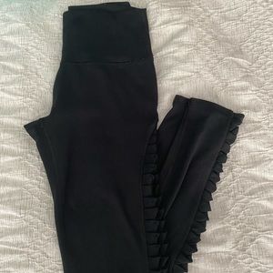 Aerie Black Mesh Leggings w/ Fleece Interior